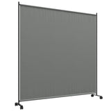 Polyester Garden Privacy Screen With Metal Frame And Wheels 183cm Wide - Velmora