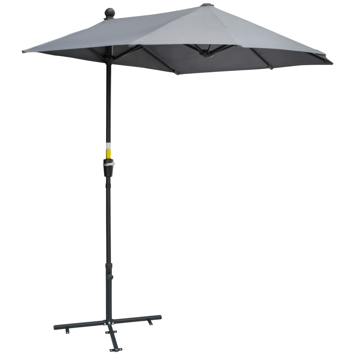 Polyester Half Parasol Umbrella 200cm Wide x 190cm Depth - Velmora