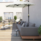 Polyester Half Parasol Umbrella 200cm Wide x 190cm Depth - Velmora