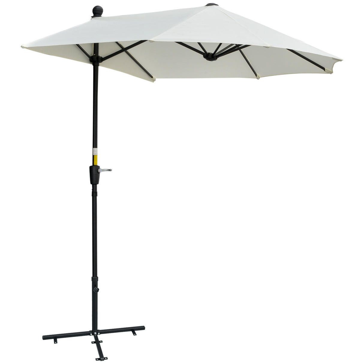 Polyester Half Parasol Umbrella 200cm Wide x 190cm Depth - Velmora