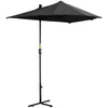 Polyester Half Parasol Umbrella 200cm Wide x 190cm Depth - Velmora