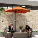 Polyester Half Parasol Umbrella 200cm Wide x 190cm Depth - Velmora
