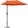 Polyester Half Parasol Umbrella 200cm Wide x 190cm Depth - Velmora