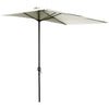 Polyester Half Parasol Umbrella 230cm Wide x 130cm Depth - Velmora