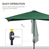 Polyester Half Parasol Umbrella 230cm Wide x 130cm Depth - Velmora
