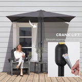 Polyester Half Parasol Umbrella 230cm Wide x 130cm Depth - Velmora