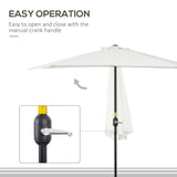 Polyester Half Parasol Umbrella 269cm Wide x 138cm Depth - Velmora