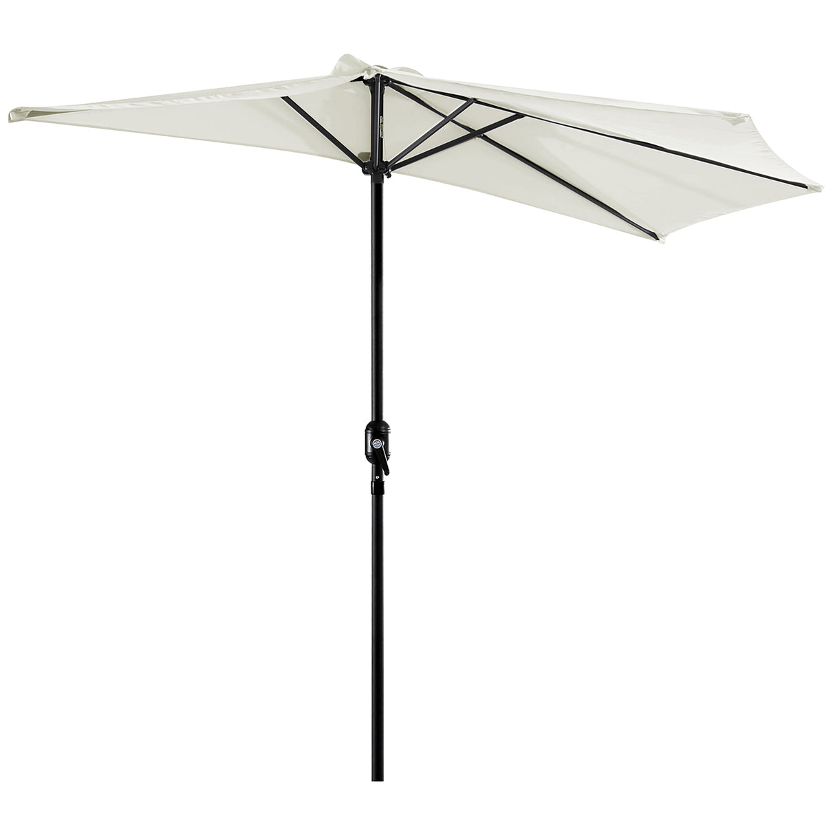 Polyester Half Parasol Umbrella 269cm Wide x 138cm Depth - Velmora