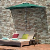Polyester Half Parasol Umbrella 269cm Wide x 138cm Depth - Velmora
