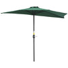 Polyester Half Parasol Umbrella 269cm Wide x 138cm Depth - Velmora