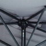 Polyester Half Parasol Umbrella 269cm Wide x 138cm Depth - Velmora