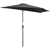Polyester Half Parasol Umbrella 269cm Wide x 138cm Depth - Velmora