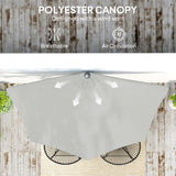 Polyester Half Parasol Umbrella 269cm Wide x 138cm Depth - Velmora