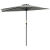 Polyester Half Parasol Umbrella 269cm Wide x 138cm Depth - Velmora
