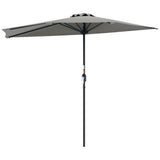 Polyester Half Parasol Umbrella 269cm Wide x 138cm Depth - Velmora