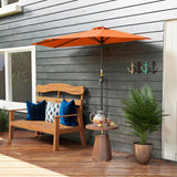 Polyester Half Parasol Umbrella 269cm Wide x 138cm Depth - Velmora
