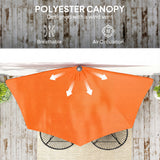 Polyester Half Parasol Umbrella 269cm Wide x 138cm Depth - Velmora