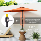 Polyester Half Parasol Umbrella 269cm Wide x 138cm Depth - Velmora