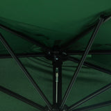 Polyester Half Parasol Umbrella 293cm Wide x 150cm Depth - Velmora