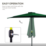 Polyester Half Parasol Umbrella 293cm Wide x 150cm Depth - Velmora