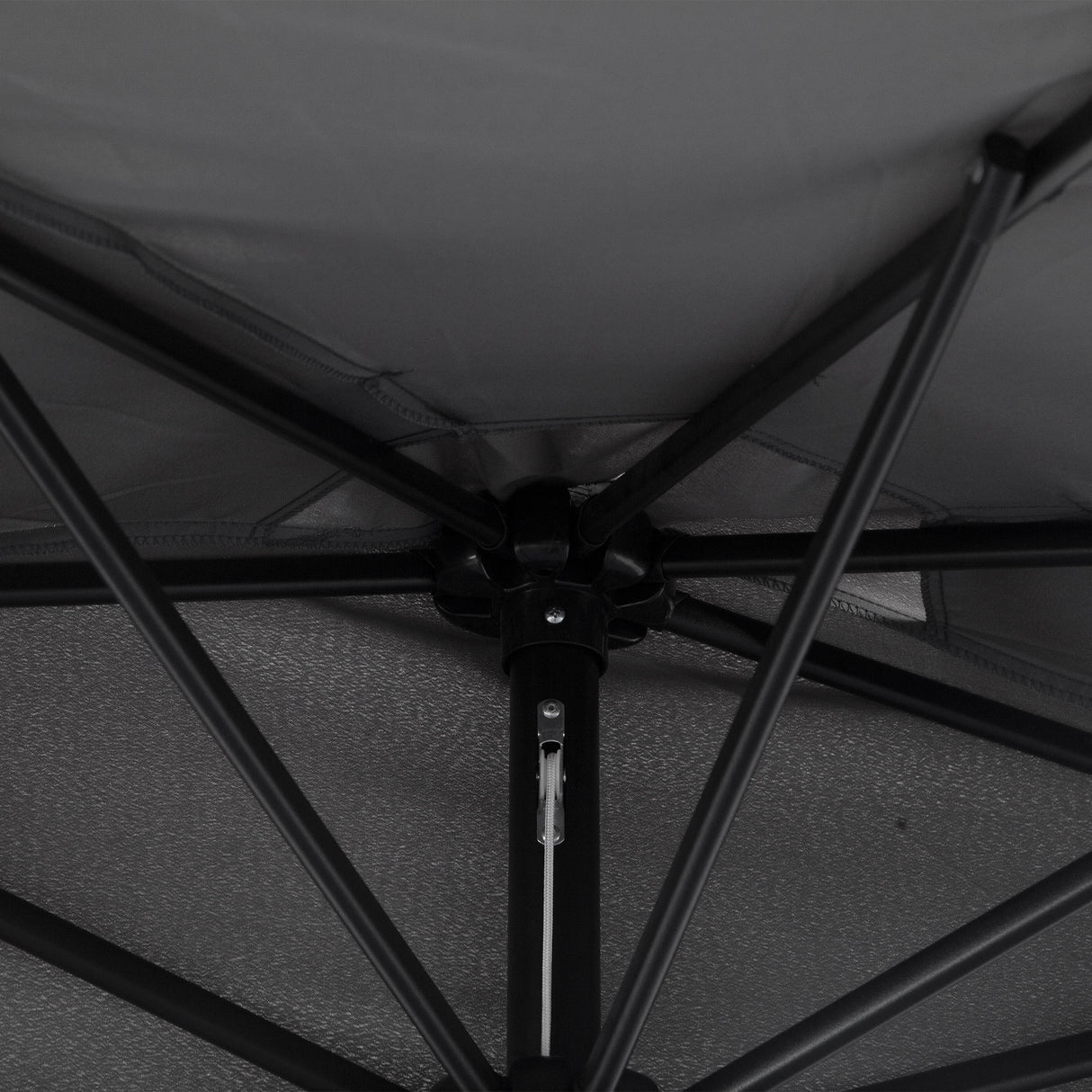 Polyester Half Parasol Umbrella 293cm Wide x 150cm Depth - Velmora