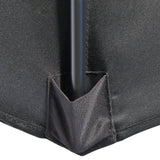 Polyester Half Parasol Umbrella 293cm Wide x 150cm Depth - Velmora
