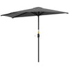 Polyester Half Parasol Umbrella 293cm Wide x 150cm Depth - Velmora
