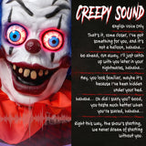Polyester Halloween Animated Clown 167cm High With Glowing Eyes - Velmora