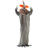Polyester Halloween Clown 183cm High With Glowing Eyes - Velmora