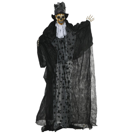 Polyester Halloween Ghost Bridegroom 189cm High With Glowing Eyes - Velmora