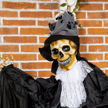 Polyester Halloween Ghost Bridegroom 189cm High With Glowing Eyes - Velmora