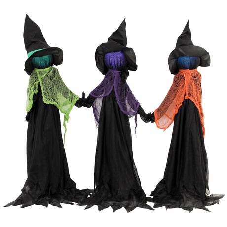 Polyester Halloween Witch Holding Hands 120cm High - Velmora