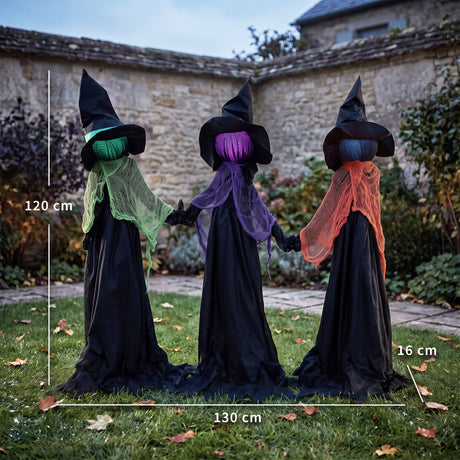 Polyester Halloween Witch Holding Hands 120cm High - Velmora