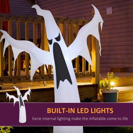 Polyester Inflatable Halloween Floating Ghost 180cm High With LED - Velmora
