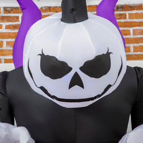 Polyester Inflatable Halloween Ghost 210cm High With LED - Velmora