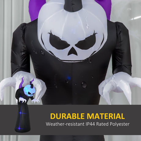 Polyester Inflatable Halloween Ghost 210cm High With LED - Velmora