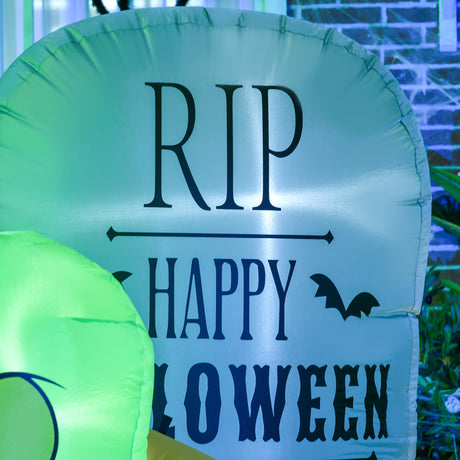 Polyester Inflatable Halloween Ghost and Tombstone 180cm High With LED - Velmora