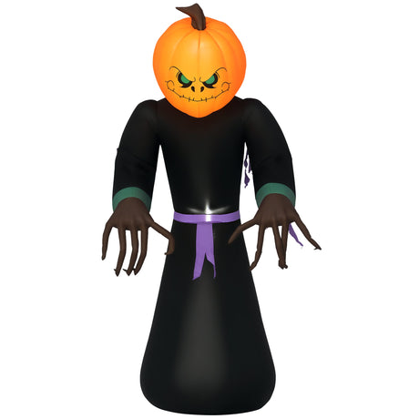 Polyester Inflatable Halloween Ghost Head Monster Vampire 210cm High With LED - Velmora