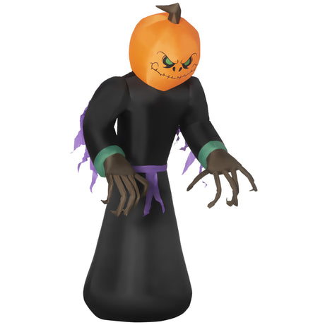 Polyester Inflatable Halloween Ghost Head Monster Vampire 210cm High With LED - Velmora