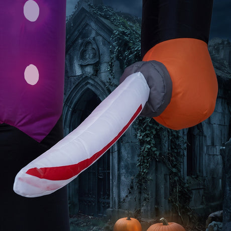 Polyester Inflatable Halloween Headless Skeleton 185cm High With LED - Velmora