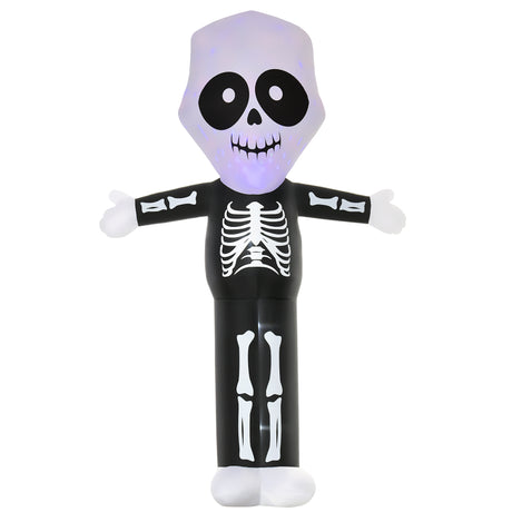 Polyester Inflatable Halloween Skeleton 300cm High With LED - Velmora