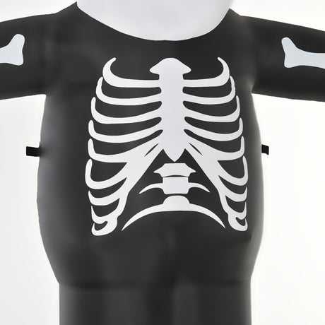 Polyester Inflatable Halloween Skeleton 300cm High With LED - Velmora