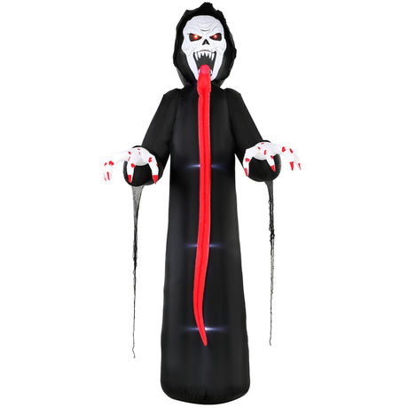 Polyester Inflatable Halloween Skeleton 310cm High With LED - Velmora
