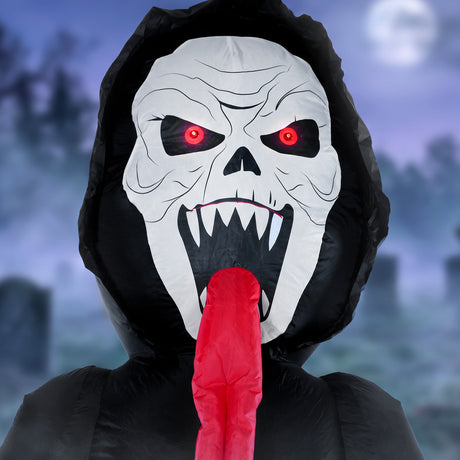 Polyester Inflatable Halloween Skeleton 310cm High With LED - Velmora