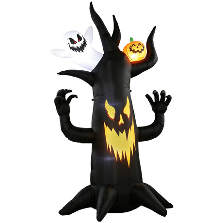 Polyester Inflatable Halloween Spooky Tree 250cm High With LED - Velmora