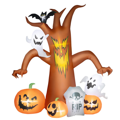 Polyester Inflatable Halloween Tree 240cm High With LED - Velmora