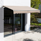 Polyester Manual Awning 295cm Wide x 250cm Depth - Velmora