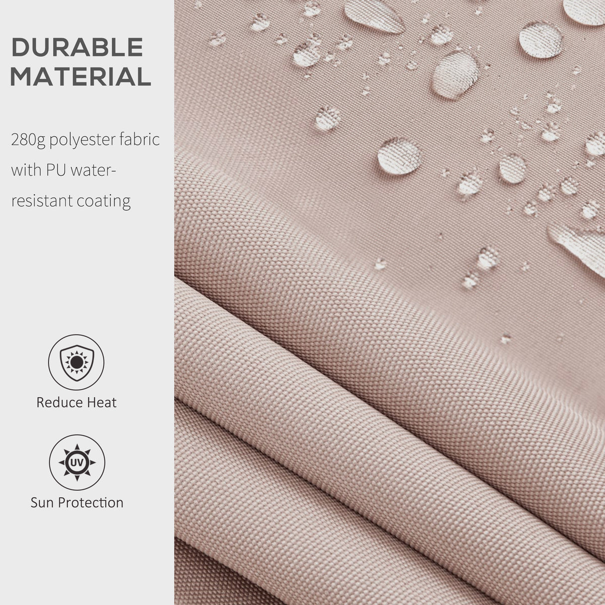 Polyester Manual Awning 295cm Wide x 250cm Depth - Velmora