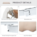 Polyester Manual Awning 295cm Wide x 250cm Depth - Velmora