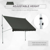 Polyester Manual Awning 300cm Wide x 175cm Depth - Velmora